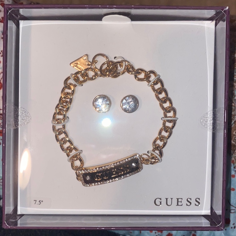 Guess bracelet and earring set